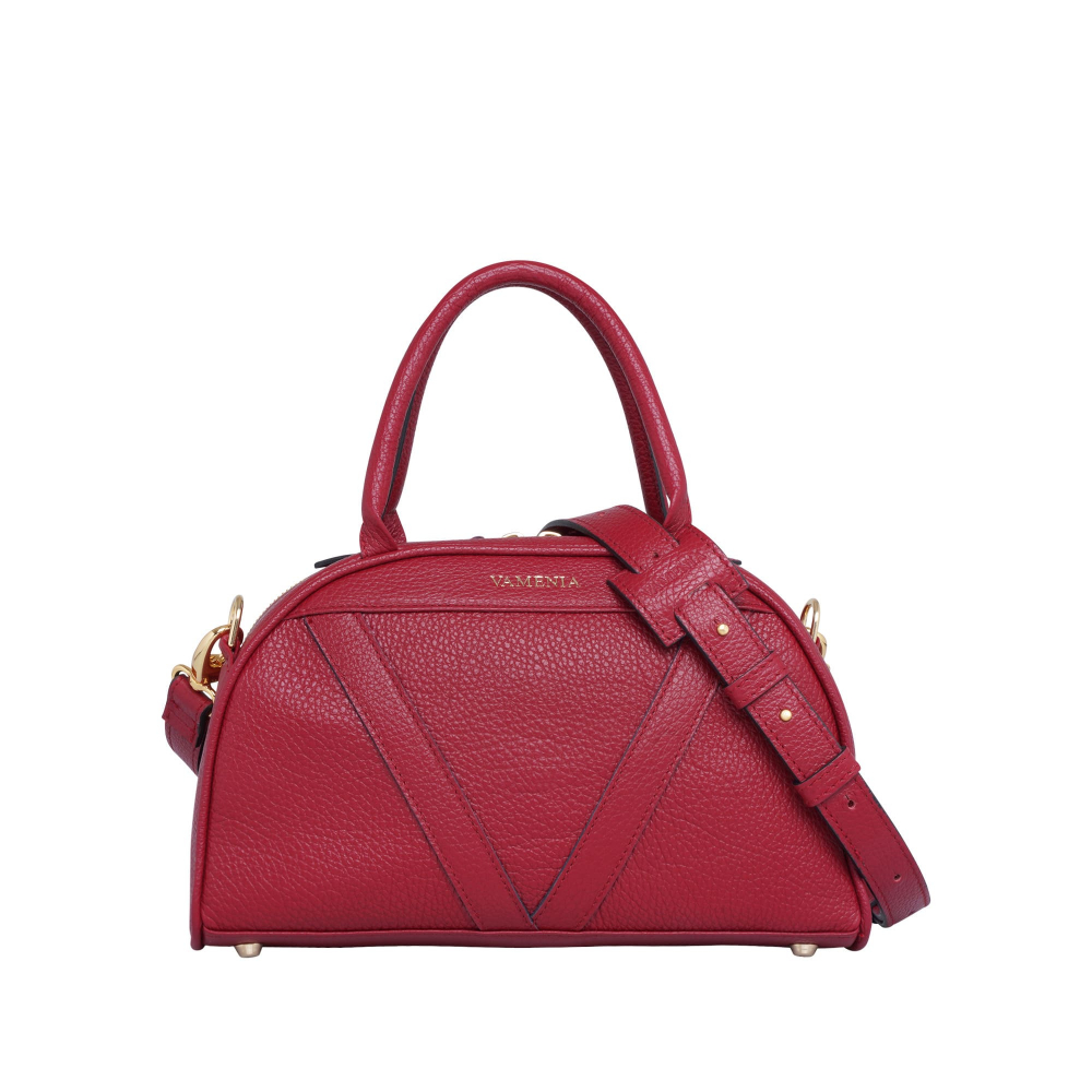 Kleine Crossbody Tasche aus Nappaleder weinrot